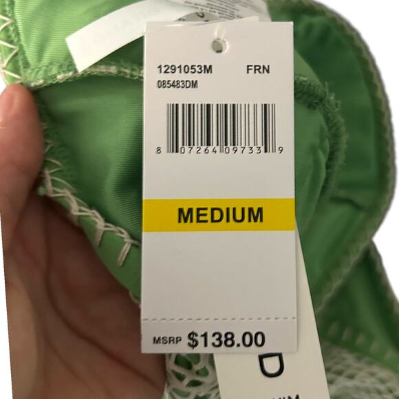 Lucky Brand Green Fishnet Swimsuit One Piece Green Medium - Picture 4 of 6